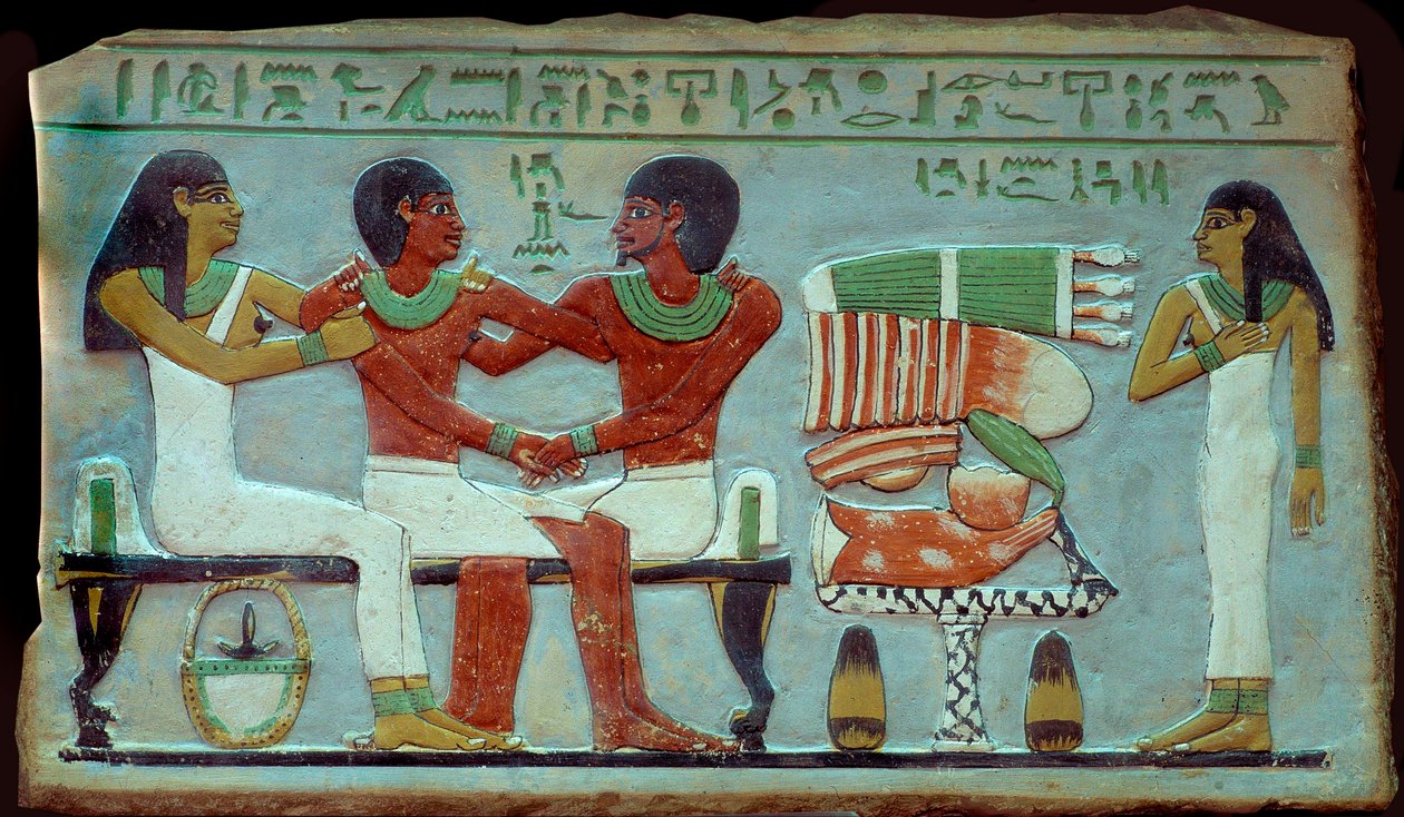 Egyptisk antikvitet: privat och jubileumsstele från nekropolen Abydos nära Thebe. Mellersta imperiet. Kairo, egyptiska museet av Middle Kingdom Egyptian