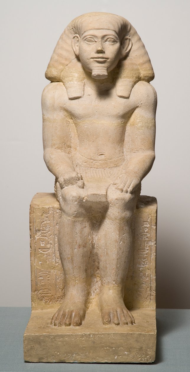 Statyett av Hapidefai kalksten av Middle Kingdom Egyptian