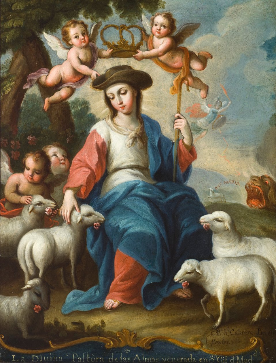 Den gudomliga herden (La divina pastora) av Miguel Cabrera