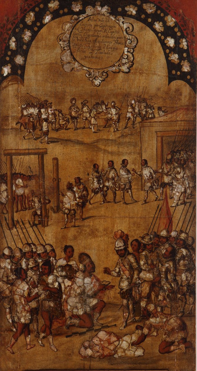 Erövringen av Mexiko. Tabell III av Miguel Gonzales