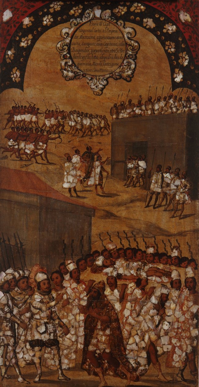 Erövringen av Mexiko. Tabell XVII av Miguel Gonzales