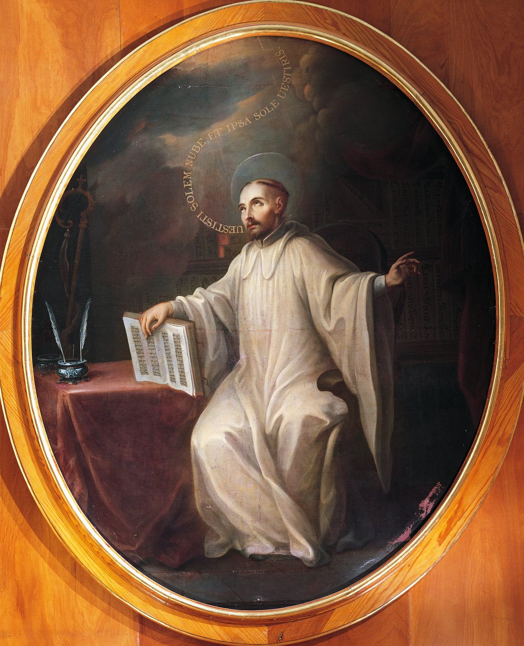 St Bernard av Clairvaux, tillskriven Miguel Cabrera (1695-1768) av Miguel (attr. to) Cabrera