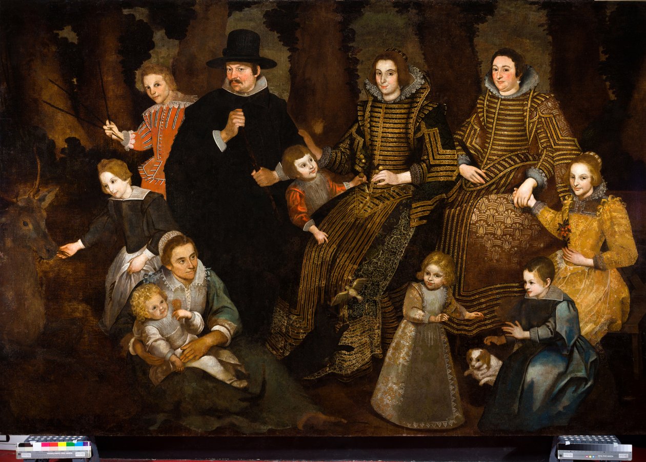 Porträtt av familjen Rocca av Miguel (c.1612 47) (attr.to) Manrique