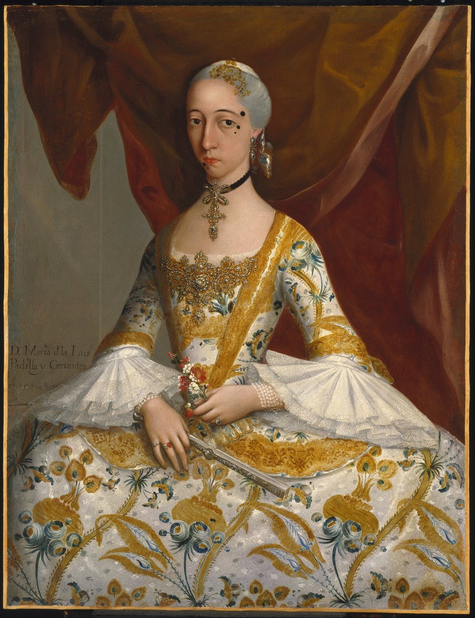 Doña María de la Luz Padilla y (Gómez de) Cervantes av Miguel Cabrera
