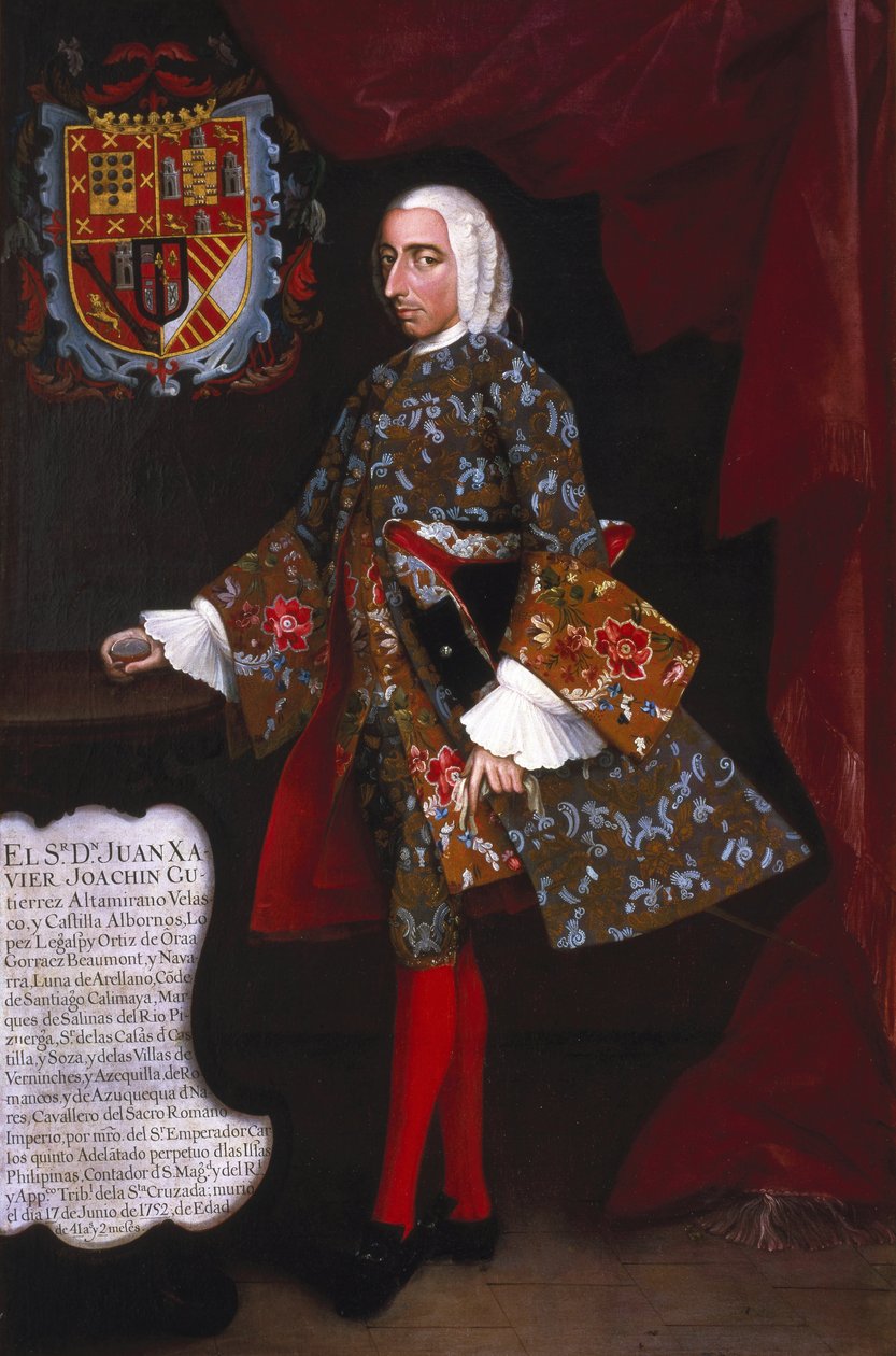 Don Juan Xavier Joachín Gutiérrez Altamirano Velasco av Miguel Cabrera