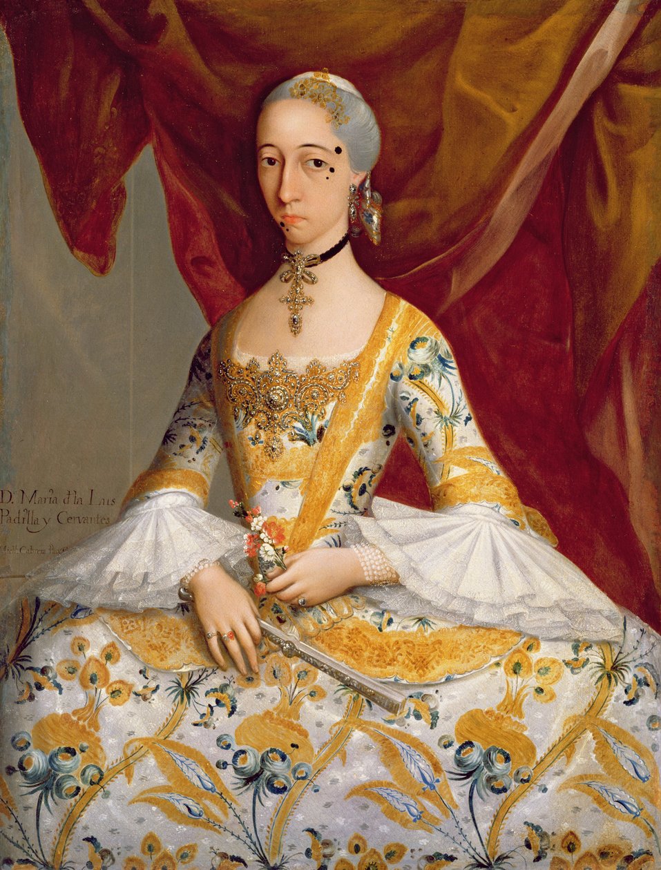 Dona Maria de la Luz Padilla y Cervantes (olja på duk) av Miguel Cabrera