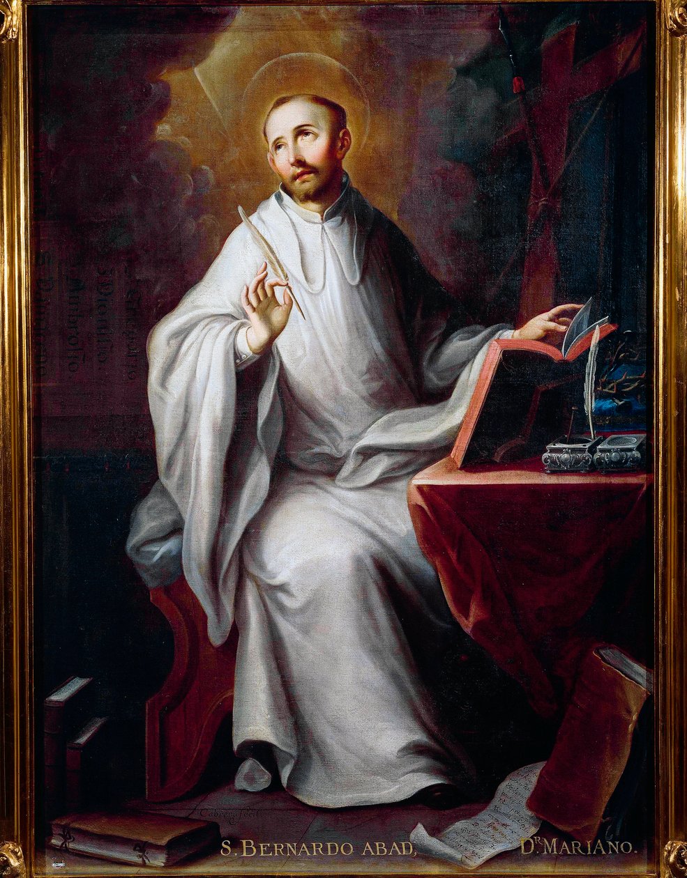 Representation av Sankt Bernard av Clairvaux (1090-1153) av Miguel Cabrera