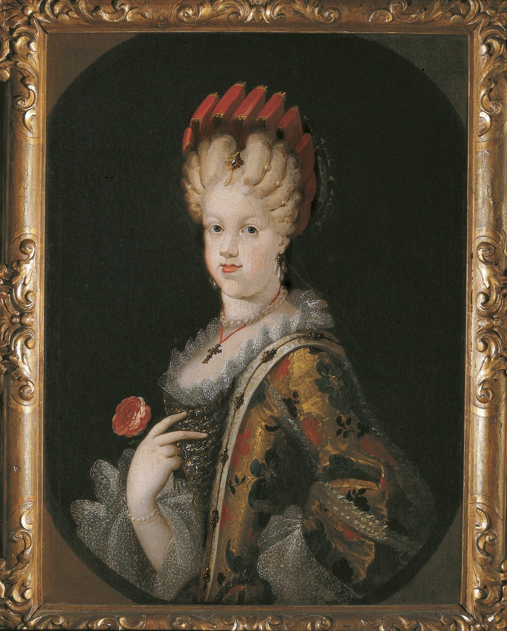 Porträtt av Marie Louise Gabrielle av Savojen (1688-1714), drottning av Spanien av Miguel Jacinto Meléndez