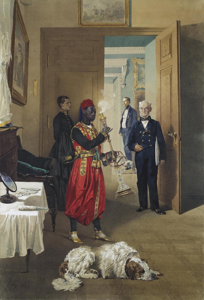 Foajén för det stora palatset i Tsarskoye Selo, 1865 av Mihaly von Zichy