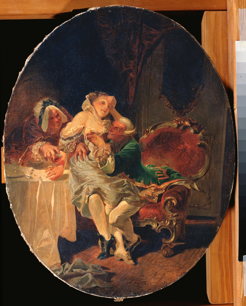 Förföraren - Målning av Mihaly Zichy (1827-1906), olja på duk av Mihaly von Zichy