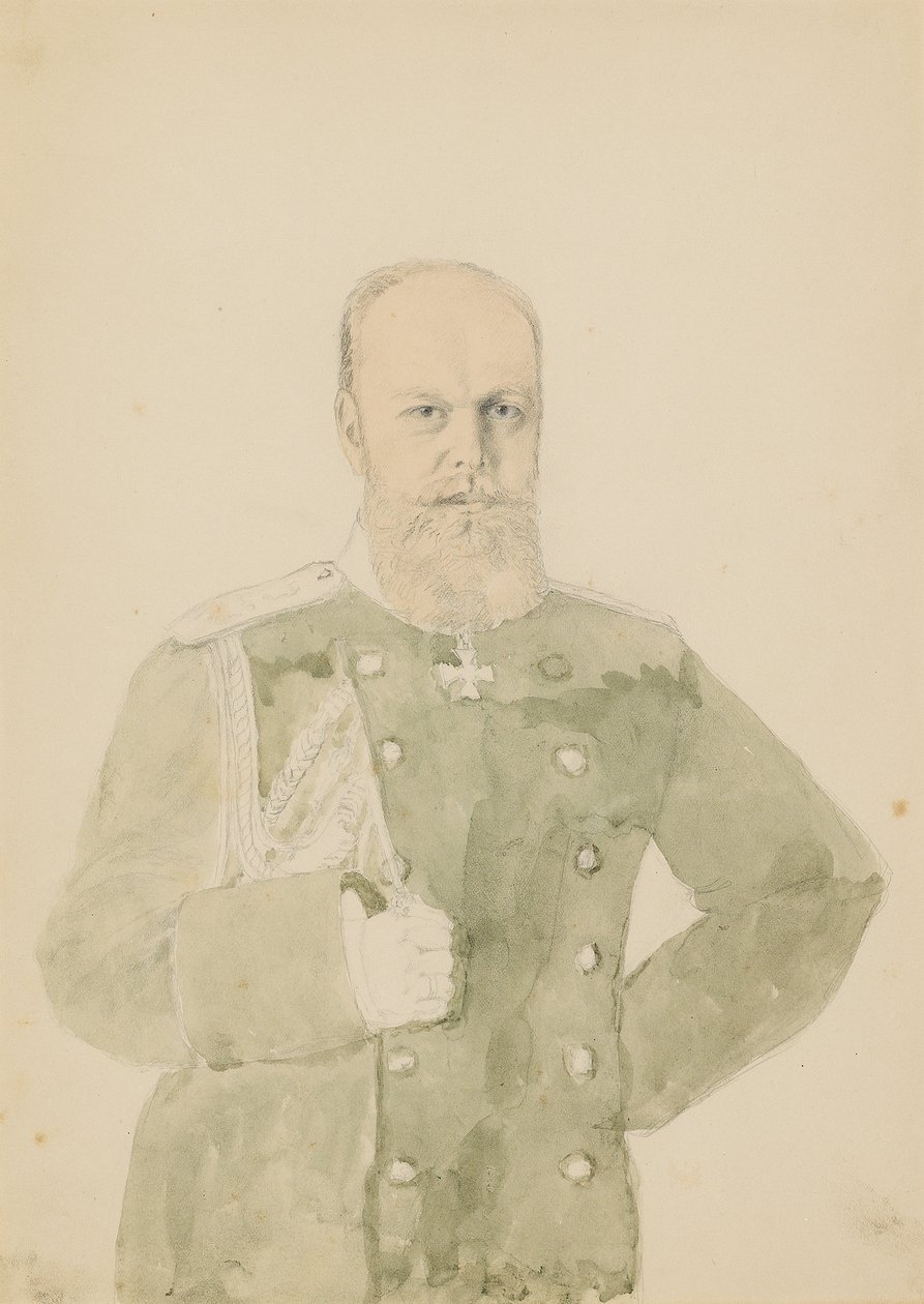 Porträtt av kejsar Alexander III av Mihaly von Zichy