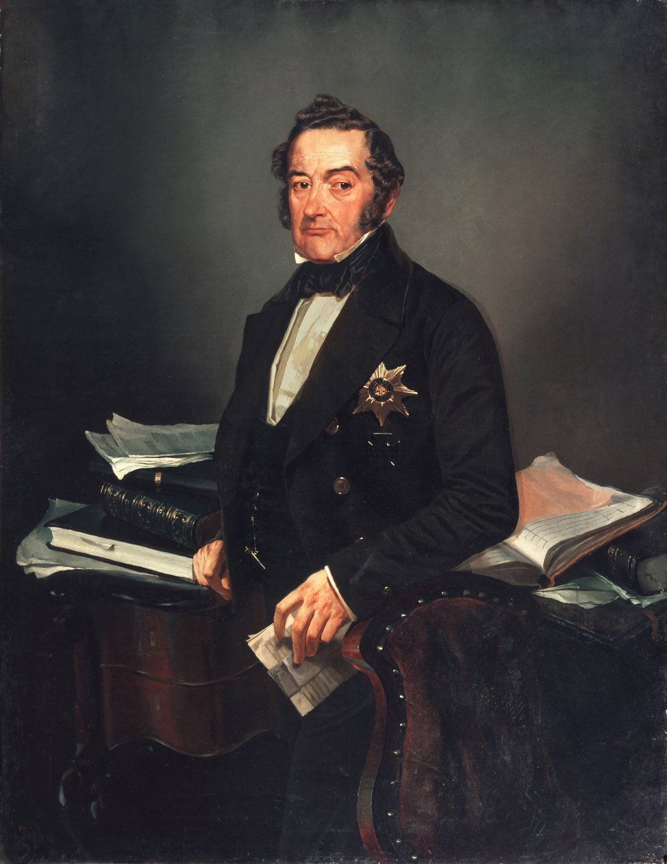 Porträtt av senatorn Ivan Tolstoy av Mihaly von Zichy