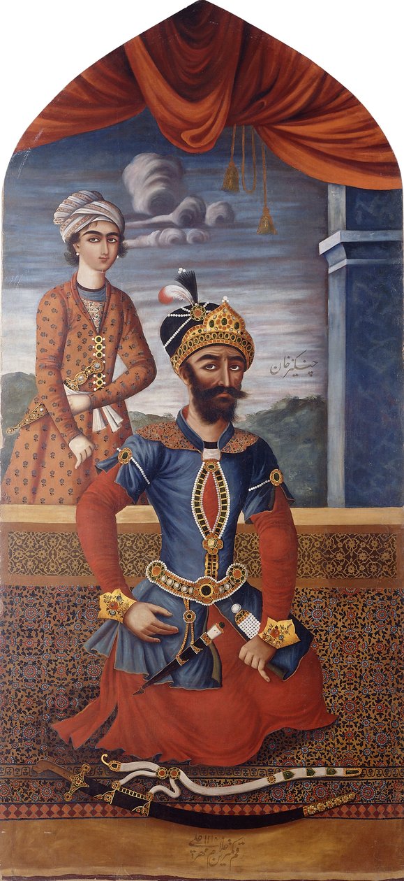 Porträtt av Djingis Khan, c1803-4 av MihrAli