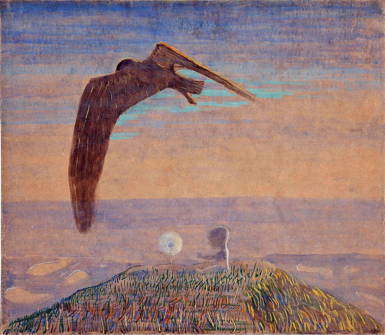 Saga II av Ciurlionis, Mikalojus Konstantinas (1875-1911). Tempera på papper, storlek: 62,2x71,9 av Mikalojus Konstantinas Čiurlionis