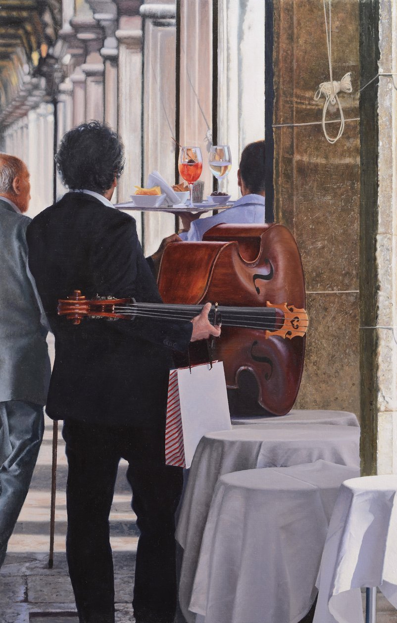 Piazza San Marco (olja på pannå) av Mike Briscoe