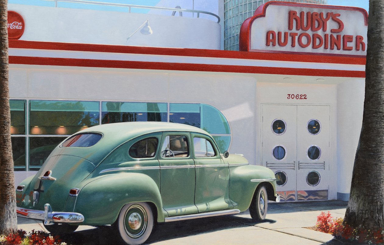 West coast diner (olja på pannå) av Mike Briscoe