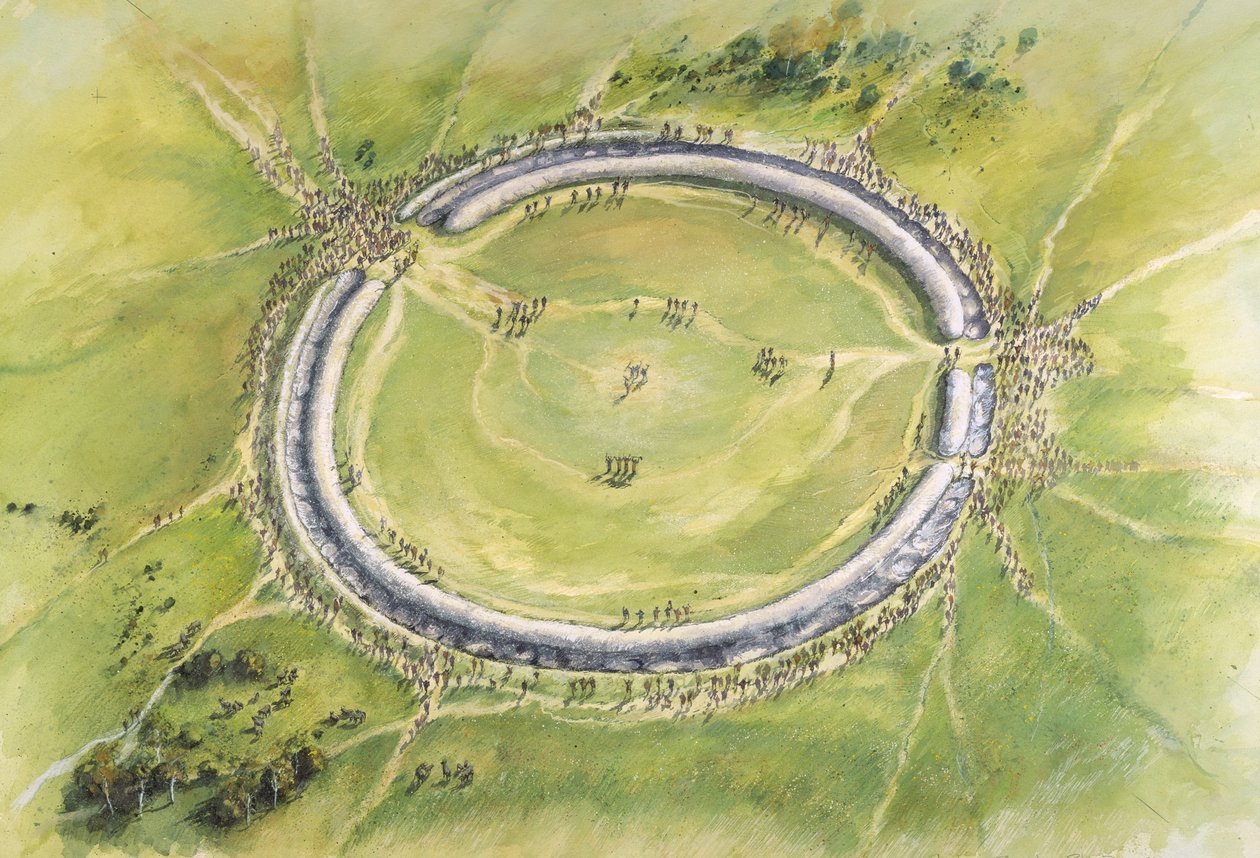 Stonehenge fas 1, c30-talet f.Kr., c1990-2010 av Mike Seaforth