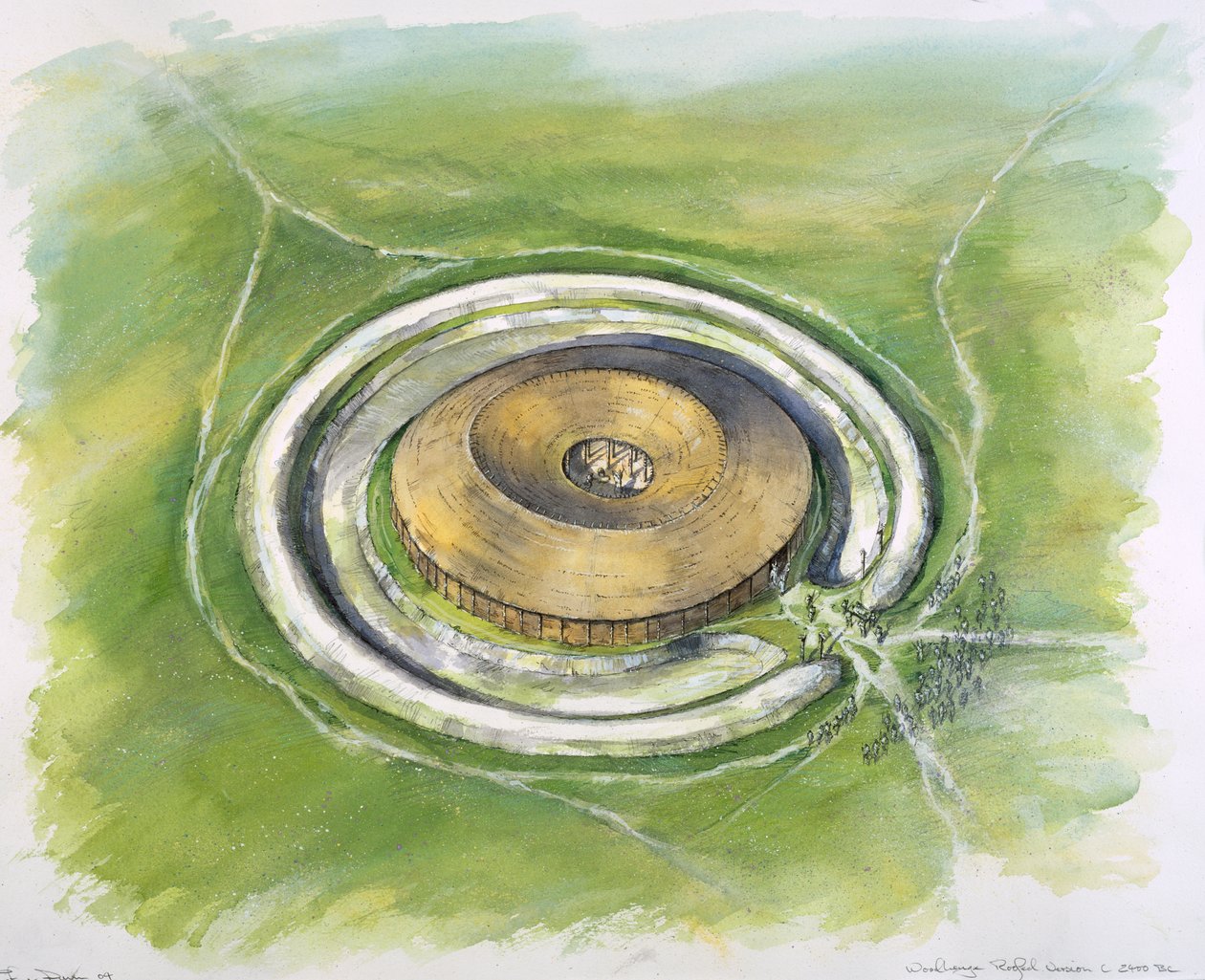 Woodhenge, c2400-talet f.Kr., c1990-2010 av Mike Seaforth