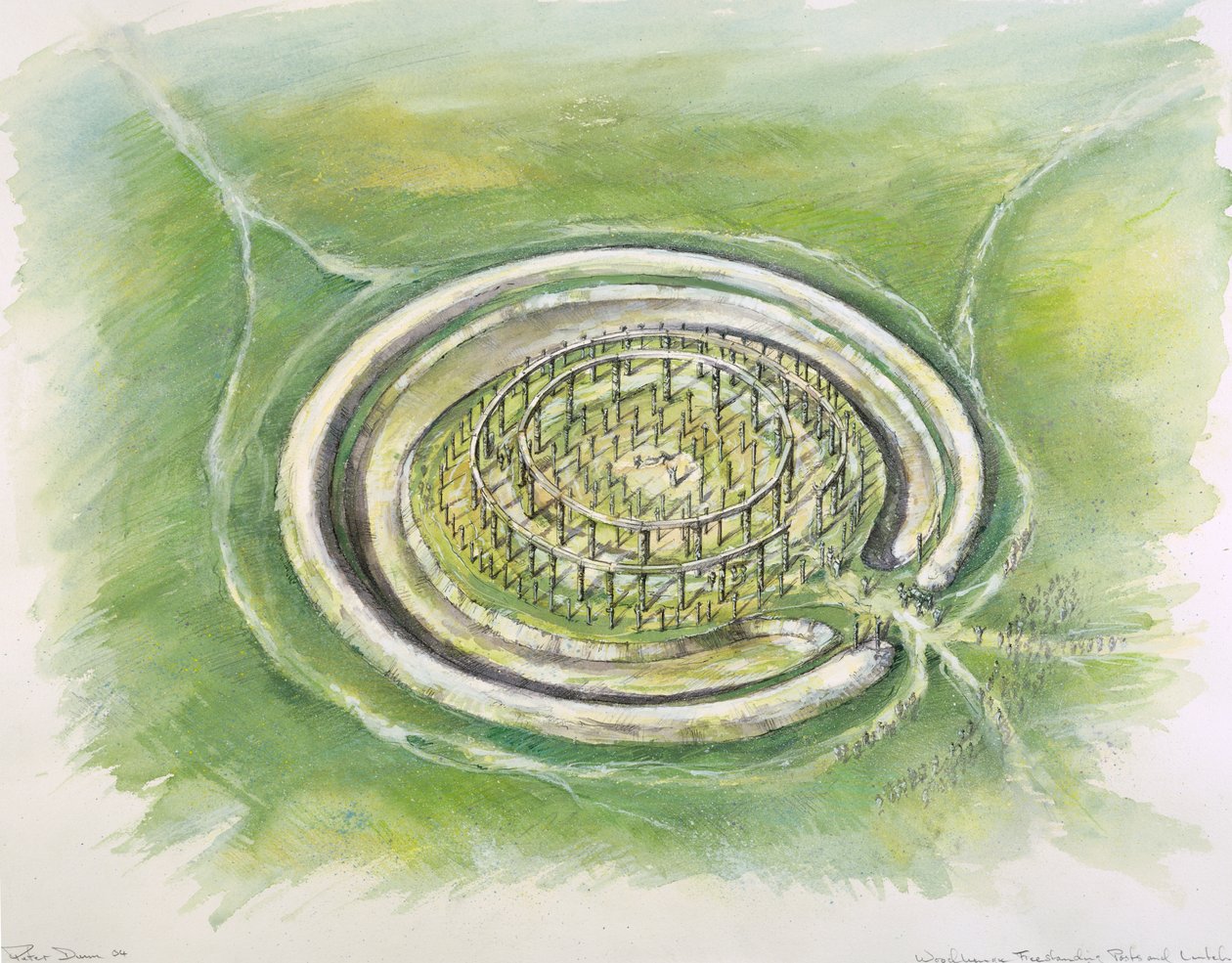 Woodhenge, c2400-talet f.Kr., c1990-2010 av Mike Seaforth