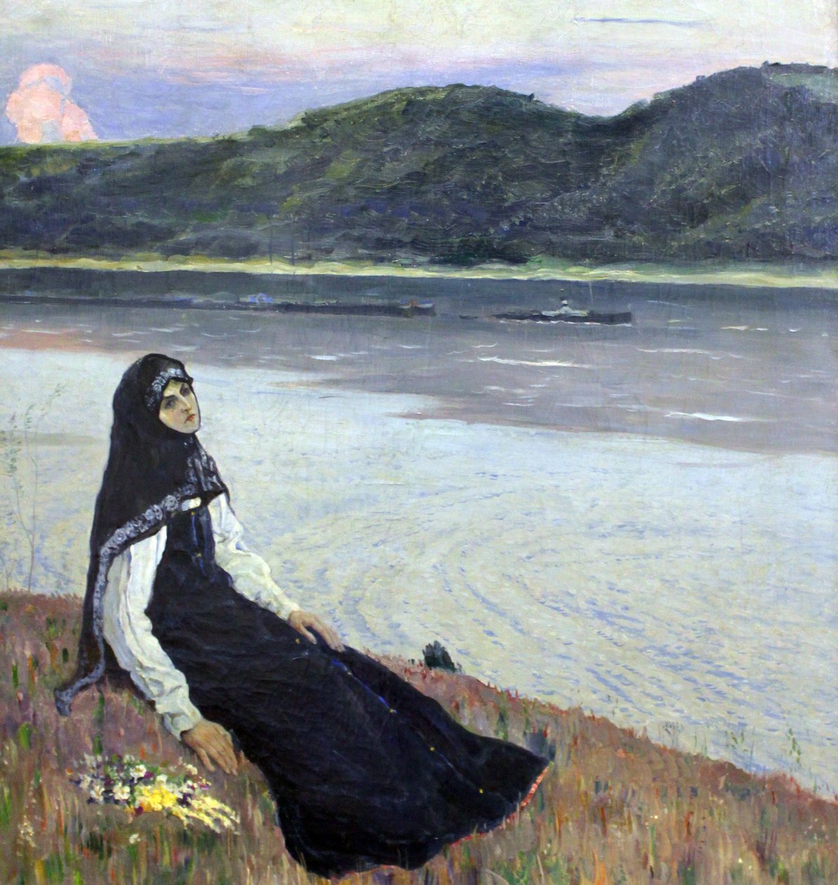On the river Volga av Mikhail Vasilievich Nesterov