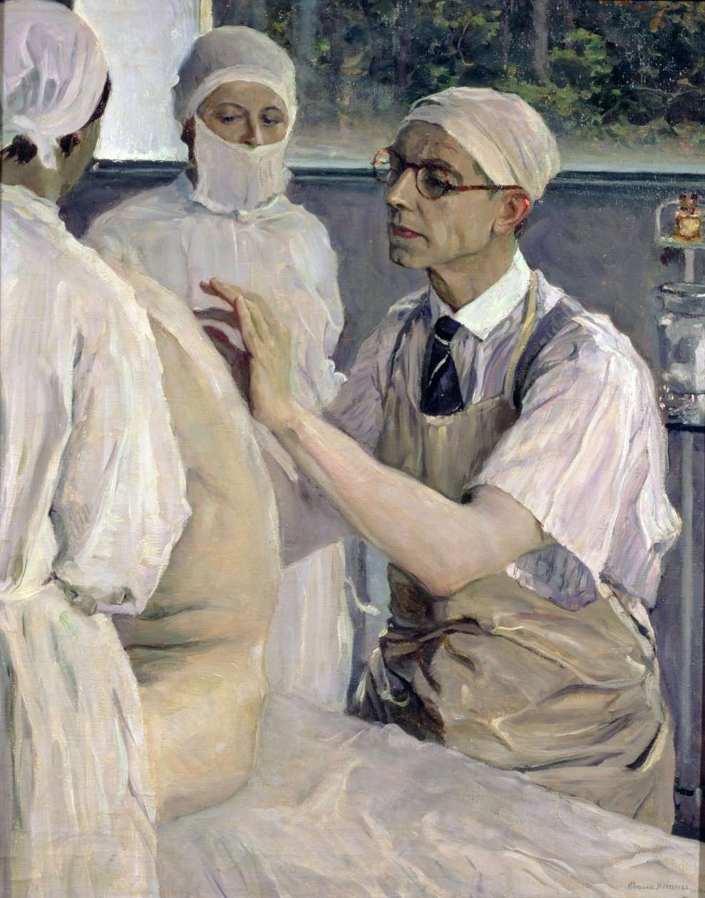 Porträtt av kirurgen Sergej Sergejevitj Yudin (1891-1954) 1933 av Mikhail Vasilievich Nesterov