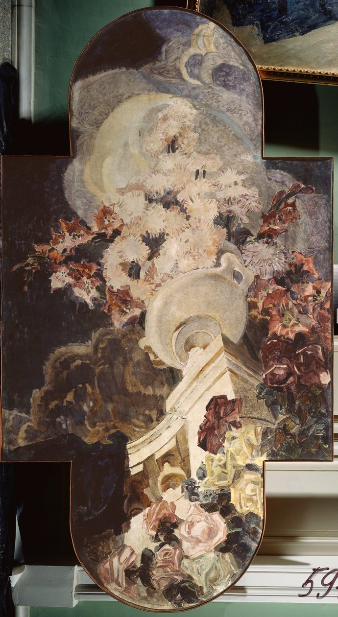 Krysantemum (Chrysanthemums) - Målning av Mikhail Alexandrovich Vrubel (Vrubel) (1856-1910), olja på duk av Mikhail Aleksandrovich Vrubel