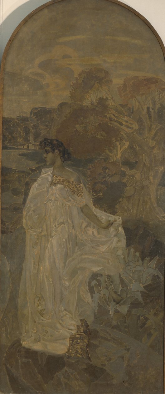 Minerva, högra panelen av Triptyken The Judgment of Paris av Mikhail Aleksandrovich Vrubel