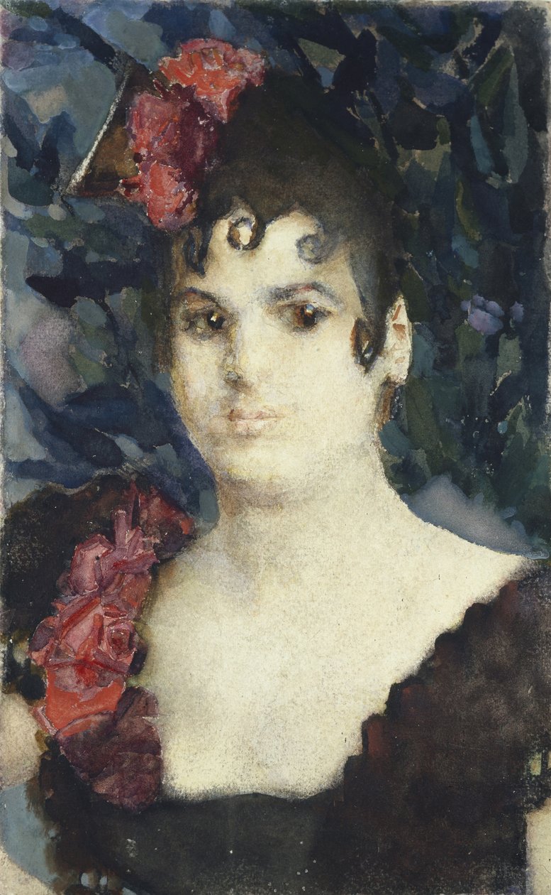 Porträtt av Tatyana Lyubatovich som Carmen, 1890-talet av Mikhail Aleksandrovich Vrubel