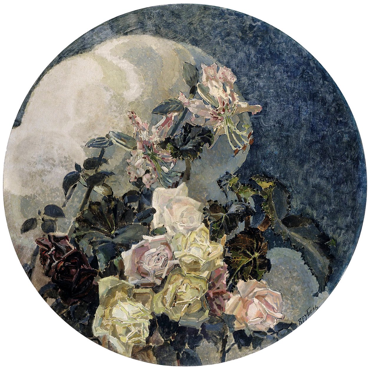Rosor och orkidéer, 1894. av Mikhail Aleksandrovich Vrubel