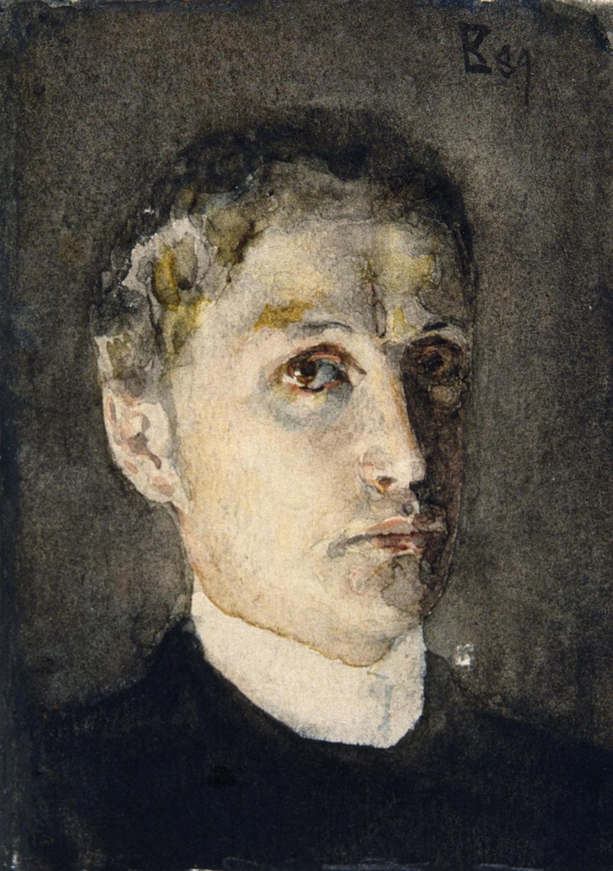 Självporträtt, 1889 av Mikhail Aleksandrovich Vrubel