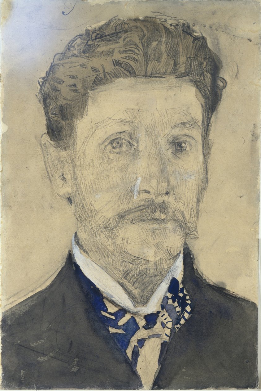 Självporträtt, 1904-1905 av Mikhail Aleksandrovich Vrubel