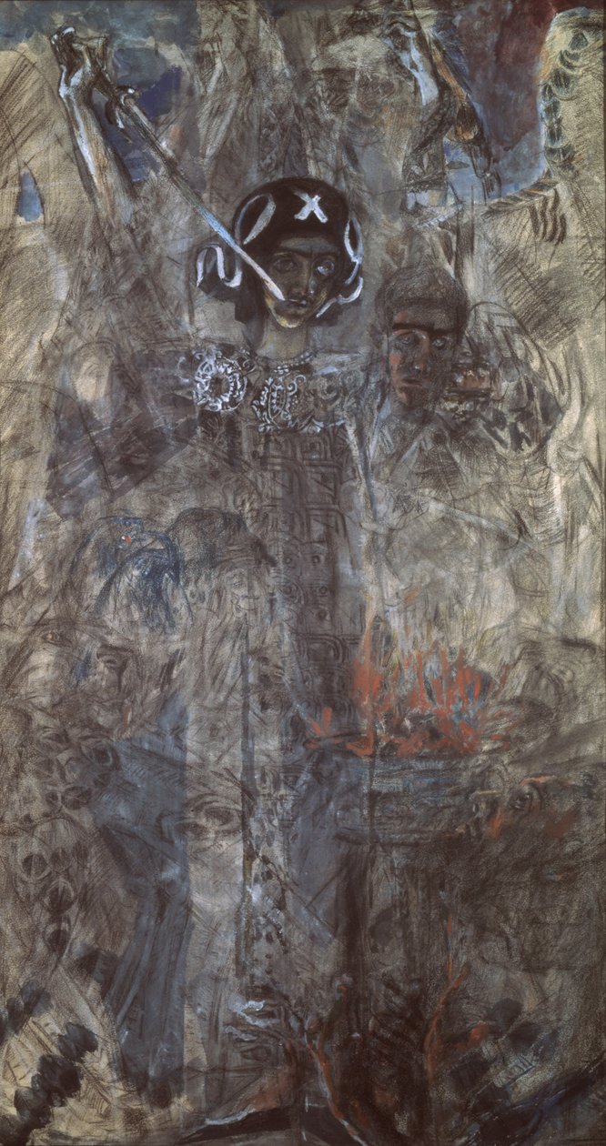 Profeten Hesekiels vision, 1906 av Mikhail Aleksandrovich Vrubel