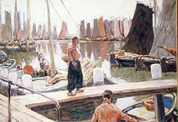 Segelbåtar, Lugn av Mikhail Alexandrovich Demianov