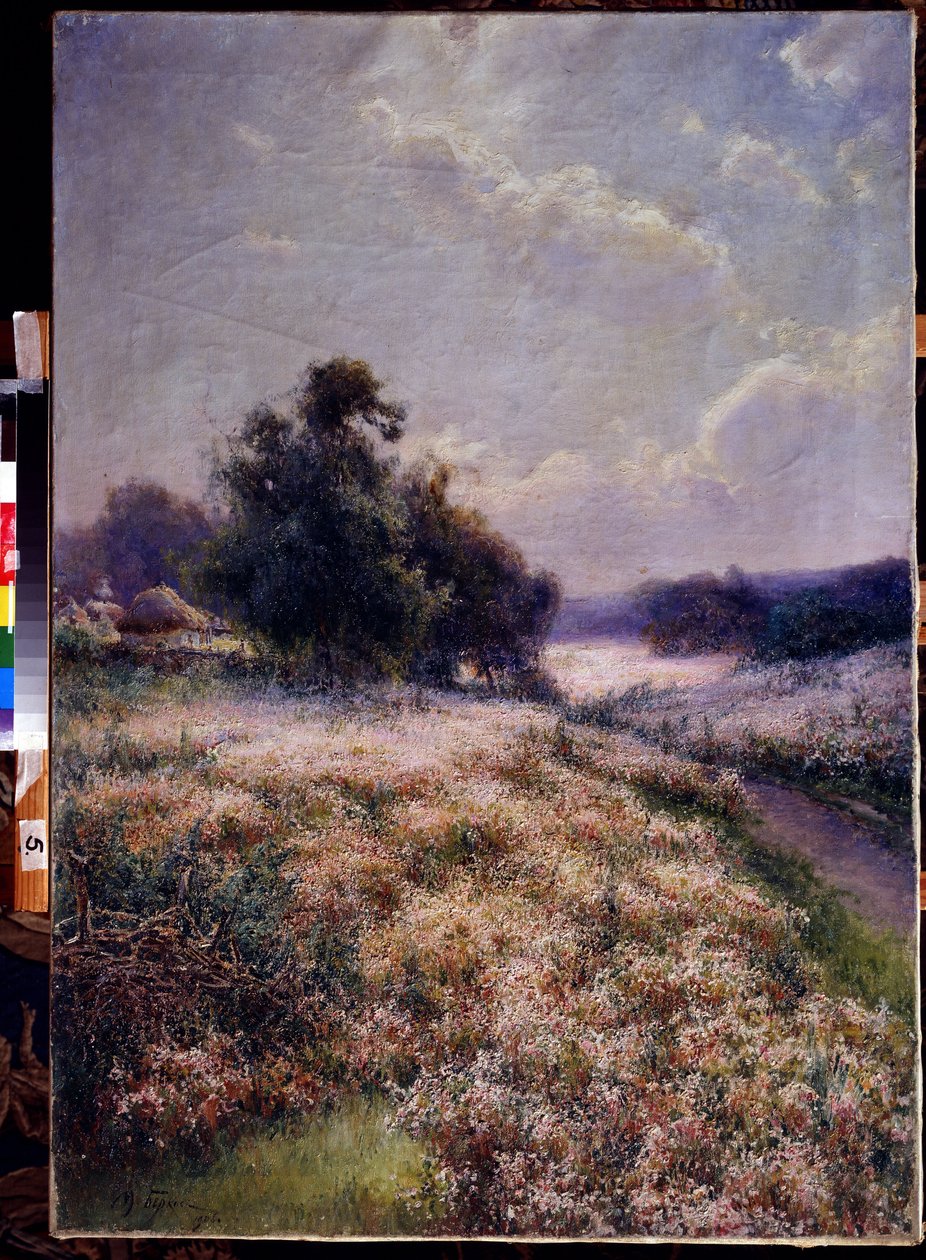 Blommande äng (Blooming Meadow). Målning Mikhail Andreyevich Berkos (1861-1919). Olja på duk av Mikhail Andreyevich Berkos