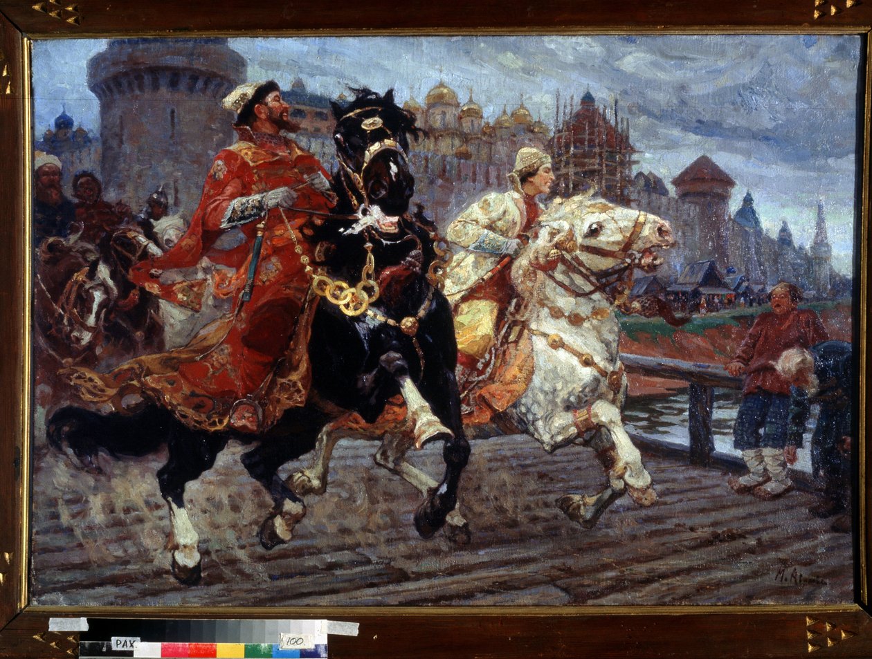 Tsar Ivan den förskräckliges (Ivan IV av Ryssland) ungdom av Mikhail Ivanovich Avilov