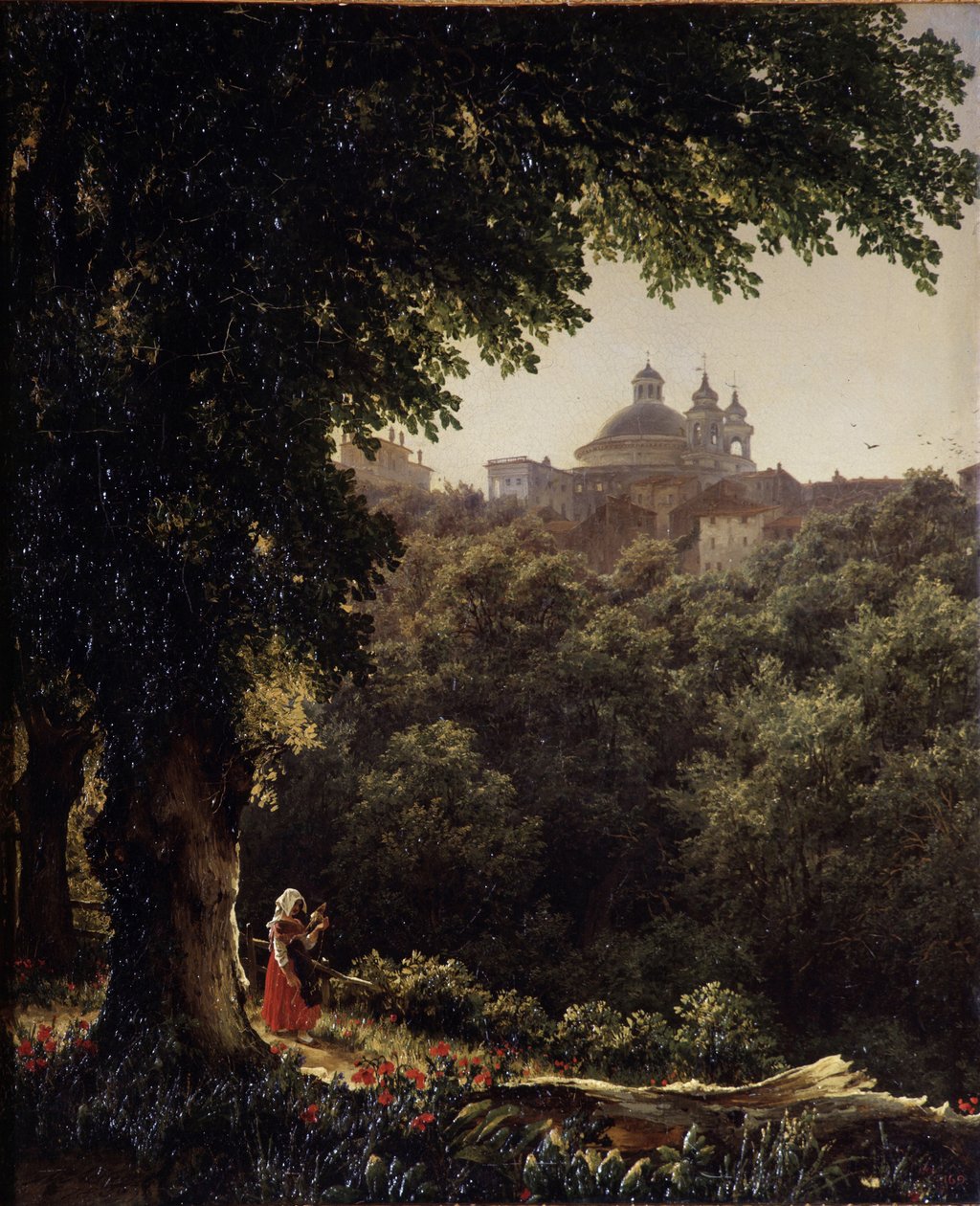 Ariccia nära Rom, 1836 av Mikhail Ivanovich Lebedev