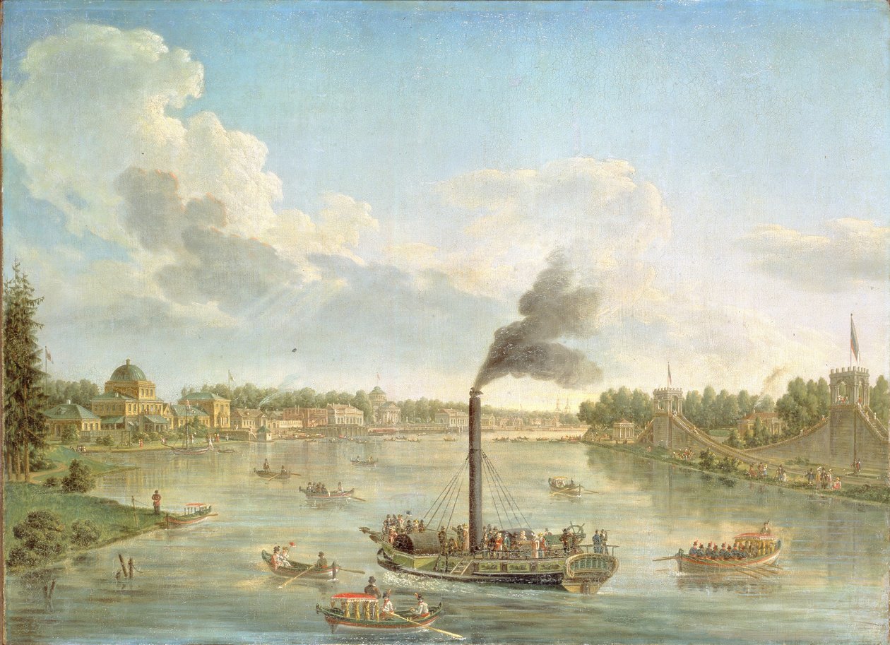 Grand Peterhof Palace vid Finska viken, 1761 av Mikhail Ivanovich Makhaev