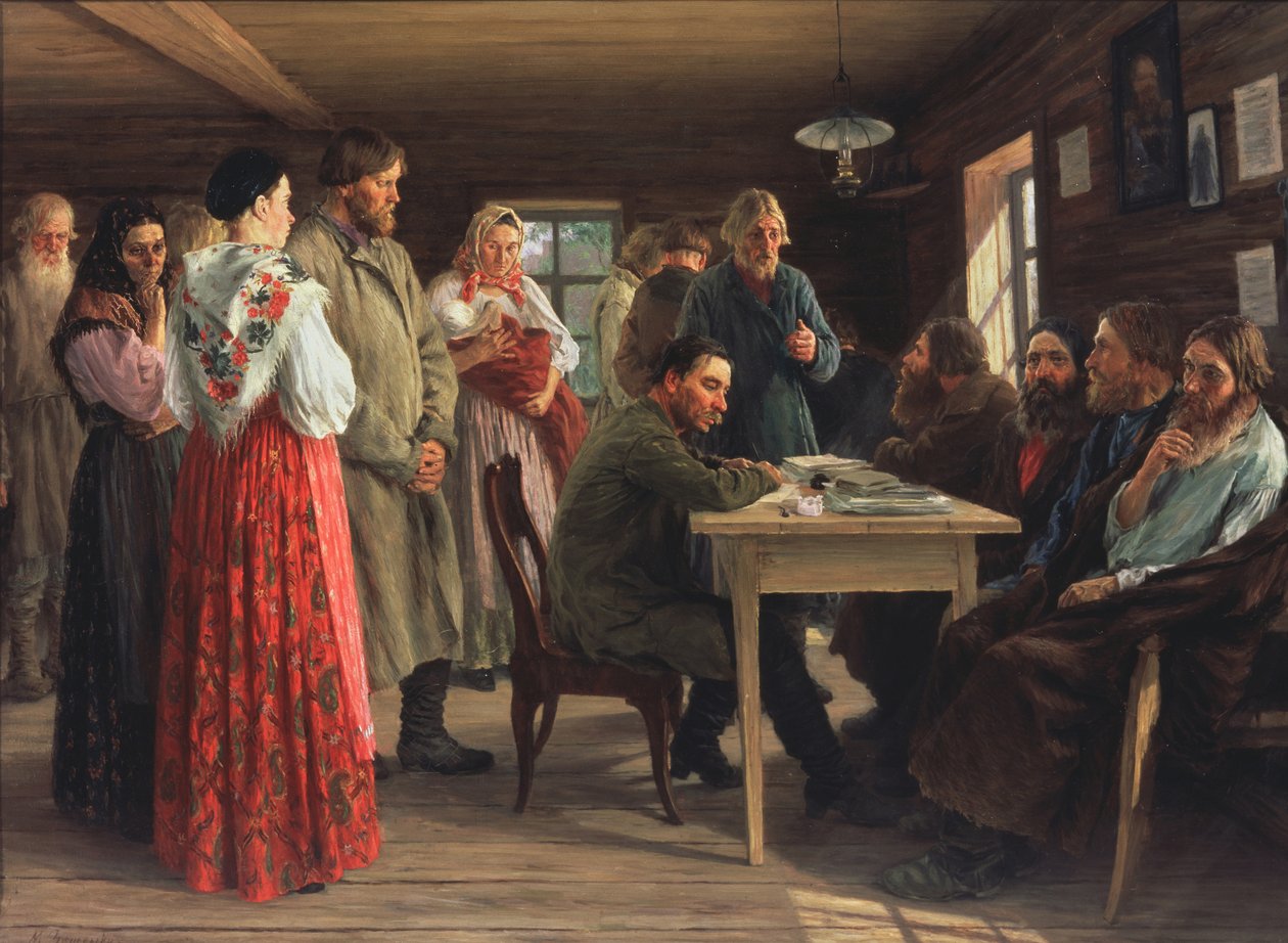Fredsdomaren, 1888 av Mikhail Ivanovich Zoshchenko