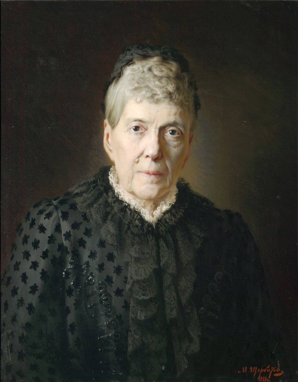 Porträtt av grevinnan E.L. Kochubei, 1888 av Mikhail Lazarevich Shcherbatov