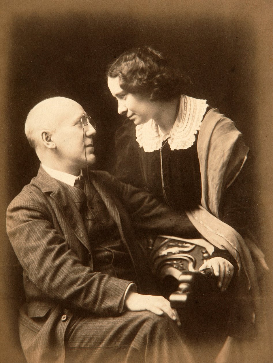 Fjodor Sologub, rysk poet, med sin fru Anastasia, tidigt 1900-tal. av Mikhail Leshchinsky