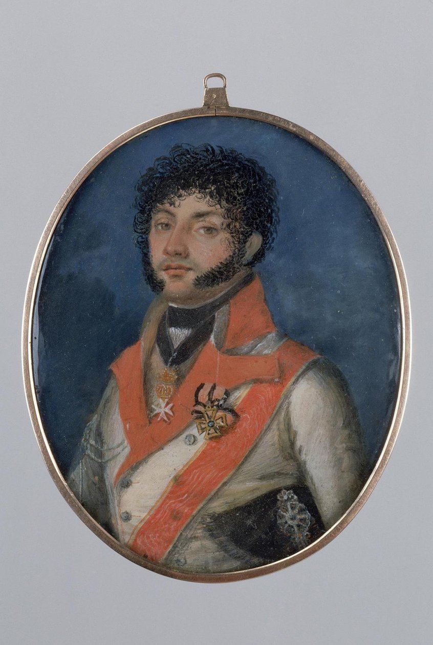Porträtt av Fedor Petrovich Uvarov 1773-1824, 1803 av Mikhail Mikhailovich Zatsepin