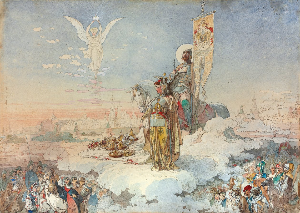 Alexander III:s kröning 1883 av Mikhail Mikishchin