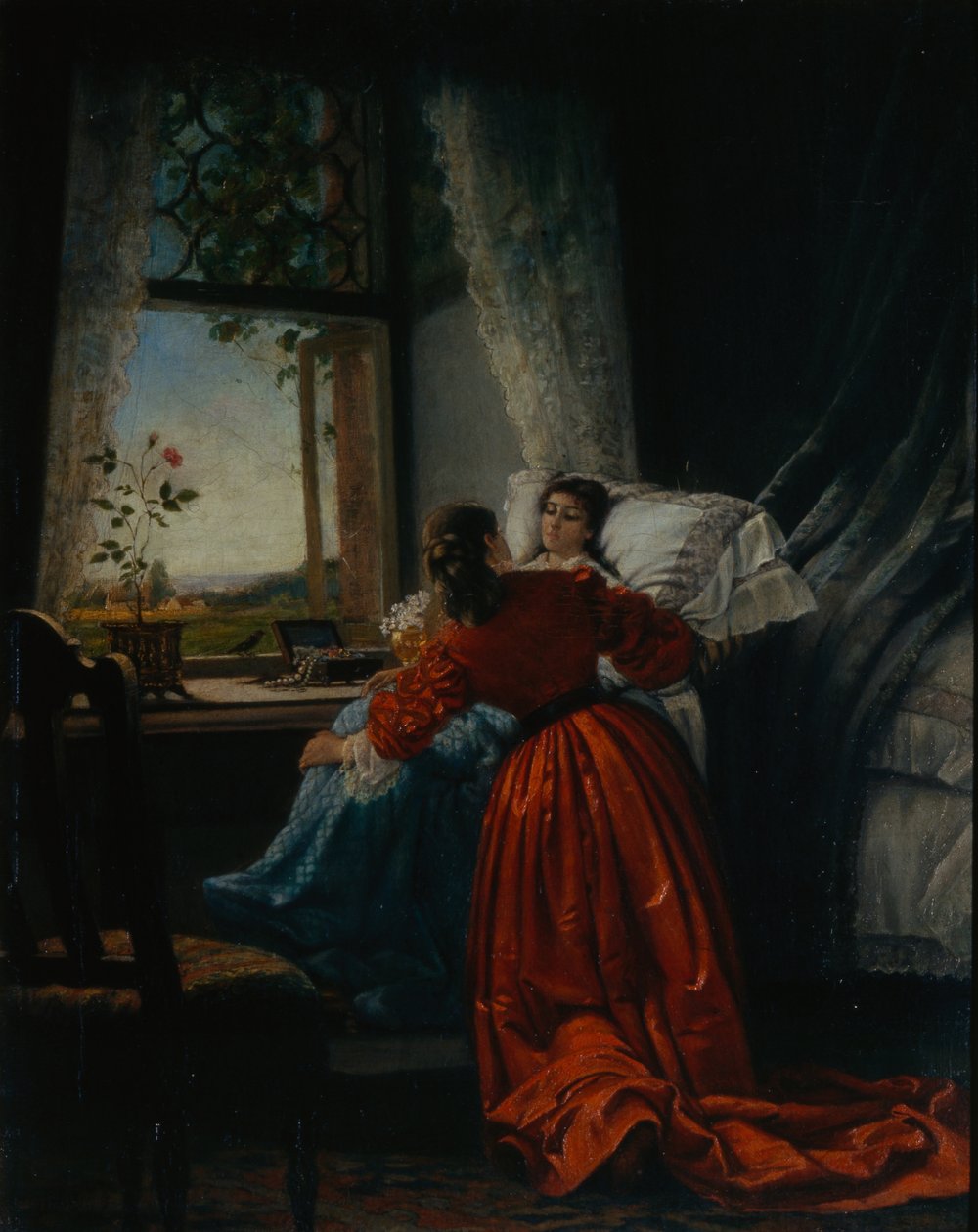 Besöker de sjuka, 1885 av Mikhail Petrovich Klodt Baron