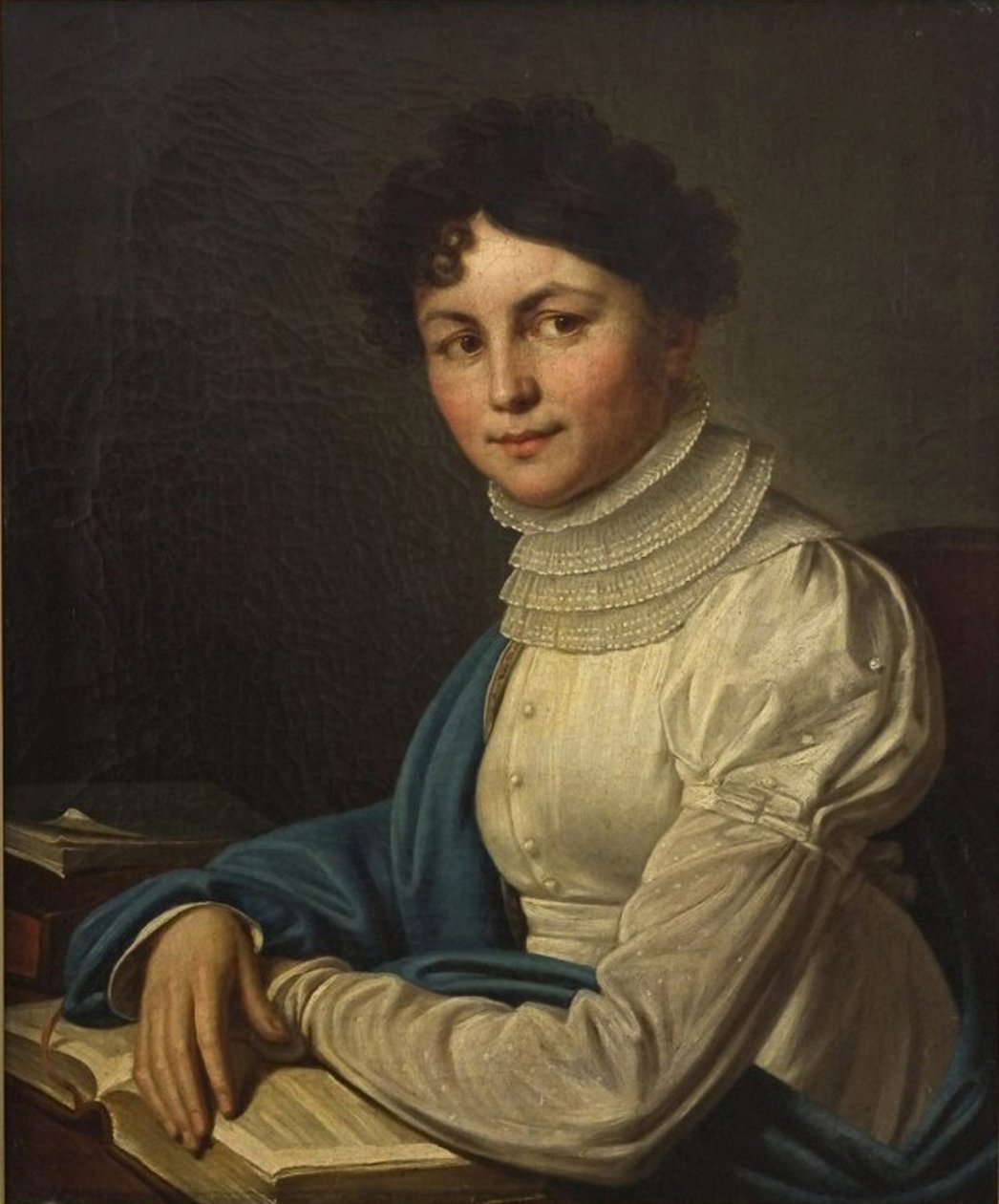 Porträtt av poetinnan Anna Bunina 1774-1829, 1825 av Mikhail Prokopyevich Vishnevitsky