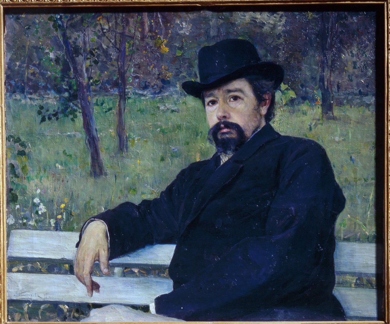 Porträtt av målaren Nikolai Alexandrovich Yaroshenko av Mikhail Vasilievich Nesterov