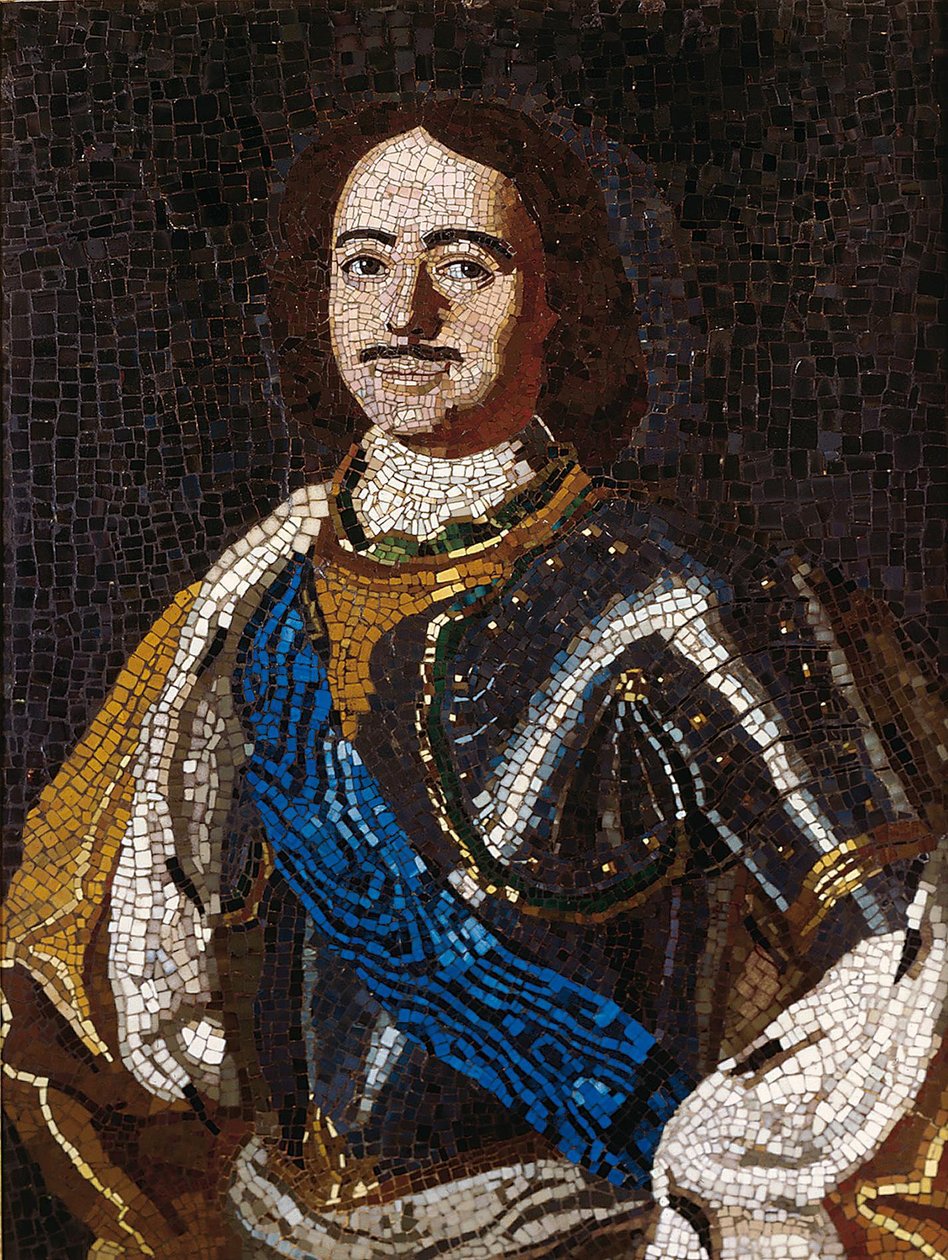 Porträtt av kejsar Peter I den store 1672-1725, 1754 av Mikhail Vasilyevich Lomonosov