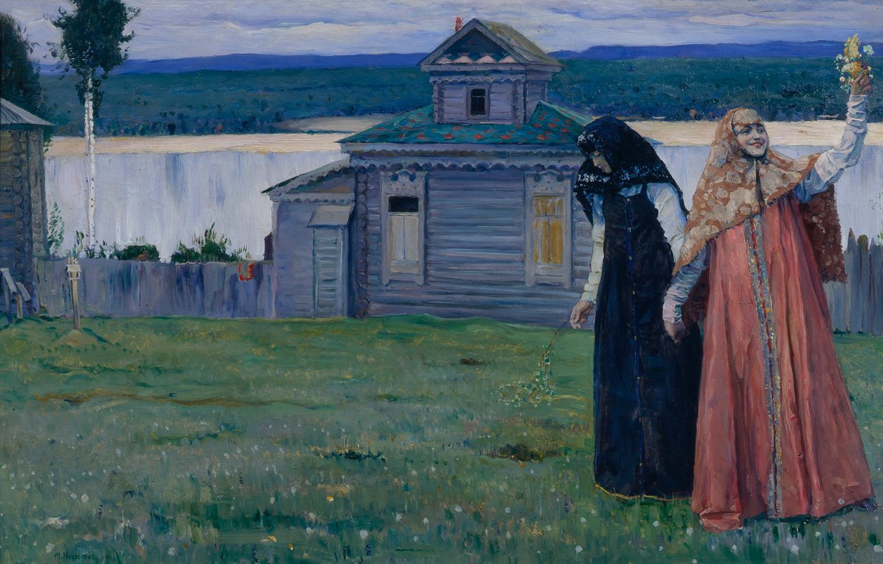 I ett avskilt kloster Sisters, 1915. av Mikhail Vasilievich Nesterov