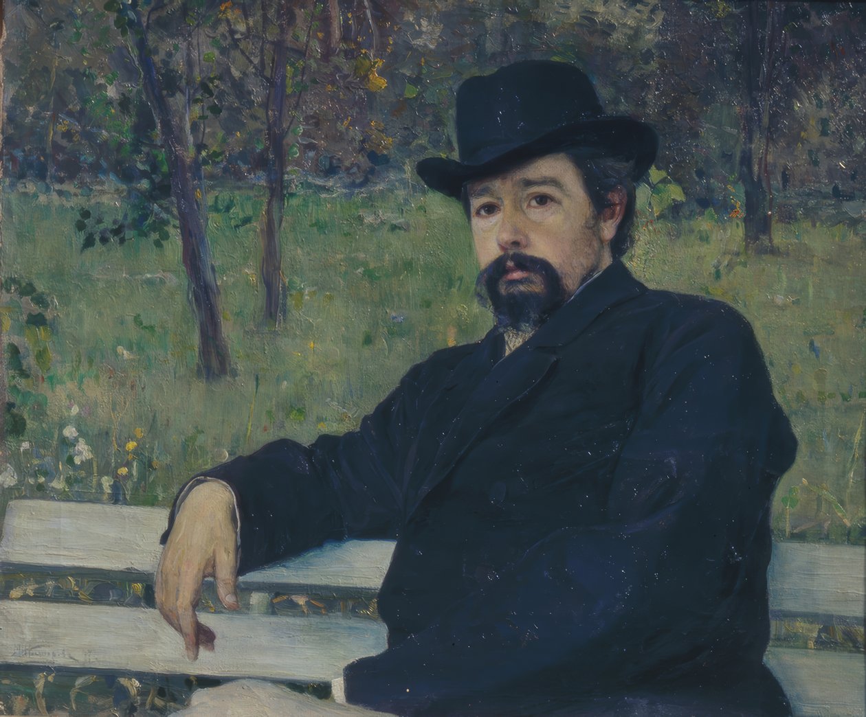 Porträtt av målaren Nikolai Alexandrovich Yaroshenko av Mikhail Vasilyevich Nesterov