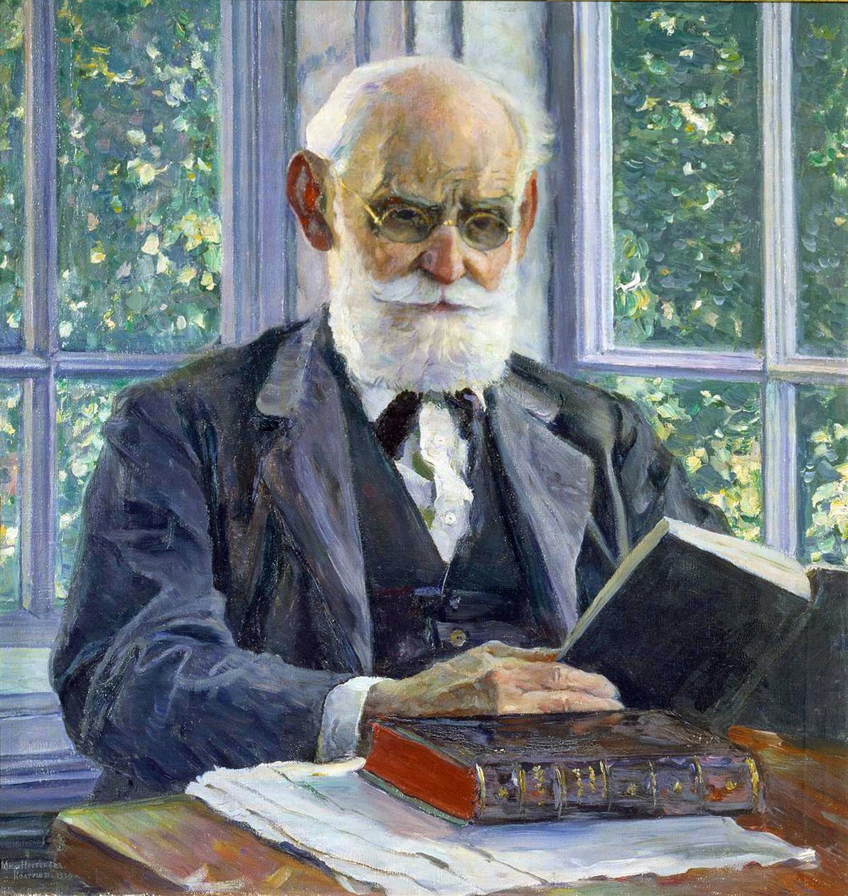 Porträtt av fysiologen, psykologen och läkaren Ivan P. Pavlov