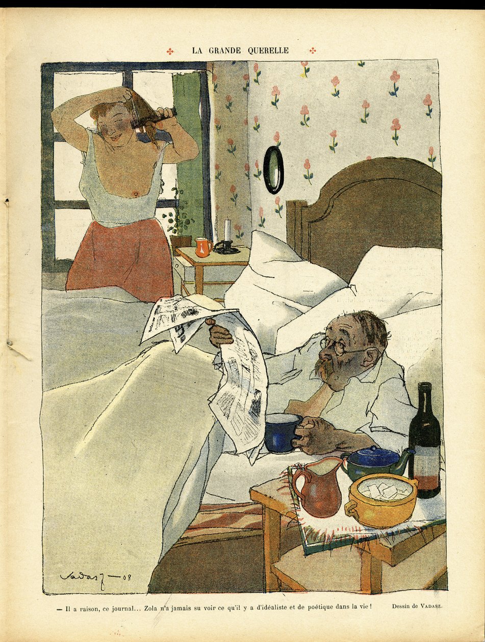 Illustration av Miklos Vadasz (1884-1927) i Reading av Miklós Vadász